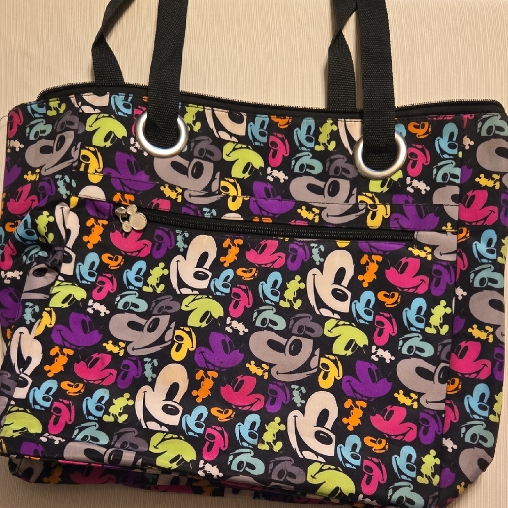 Disney Black and Purple Cartoon Character Tote